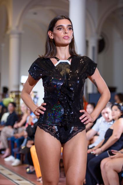 black bodysuit NYFW