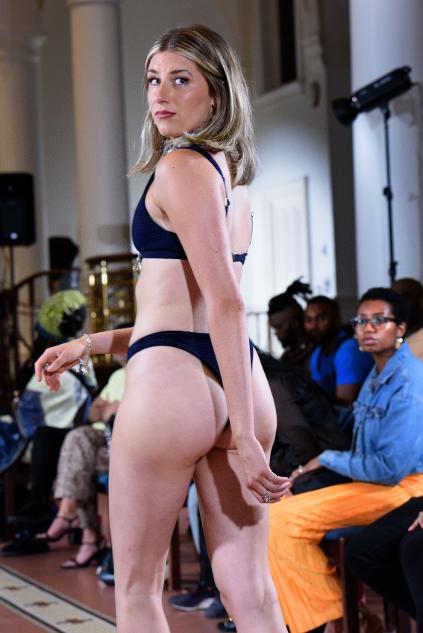 black thong runway show