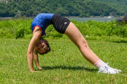 outdoor gymnastics girl